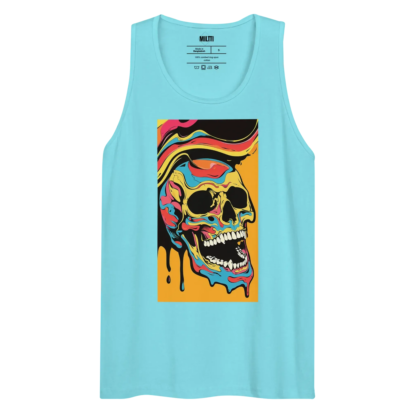 Print 'Colorful Chaos' Premium Tank Top Pacific Blue MILTTI