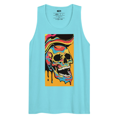 Print 'Colorful Chaos' Premium Tank Top Pacific Blue MILTTI