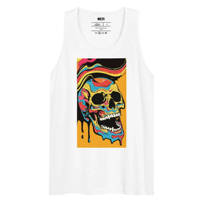 Print 'Colorful Chaos' Premium Tank Top White MILTTI