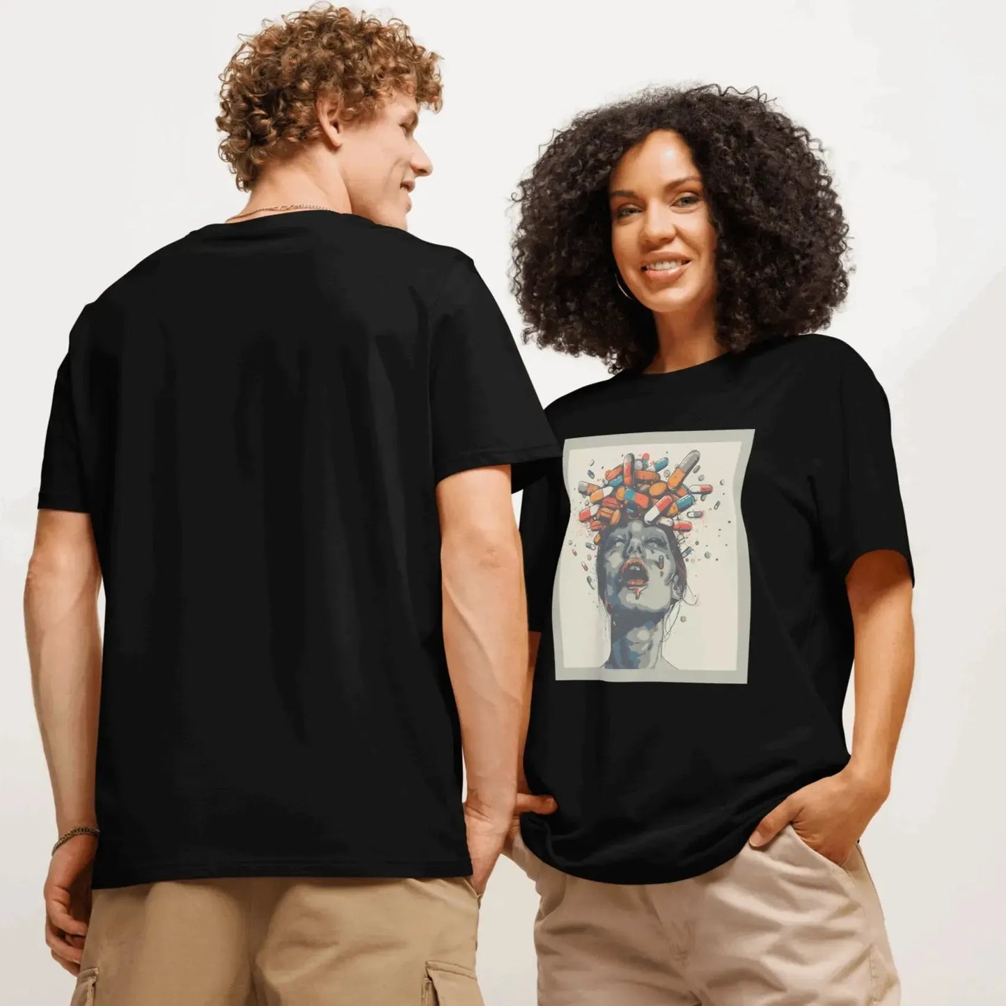 Print 'Crazy Pills' Organic Cotton T-shirt MILTTI