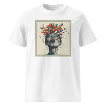 Print 'Crazy Pills' Organic Cotton T-shirt White MILTTI