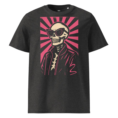 Print 'Deadly Cool' Organic T-shirt Dark Heather Grey MILTTI
