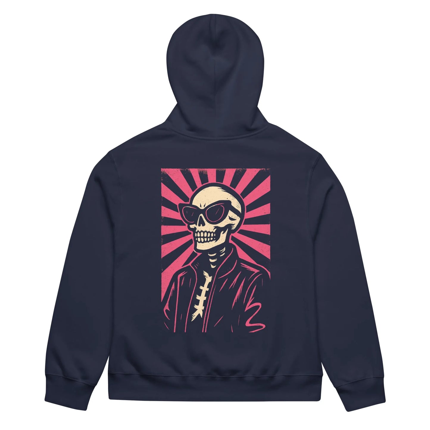 Print 'Deadly Cool' Oversized Hoodie Navy MILTTI