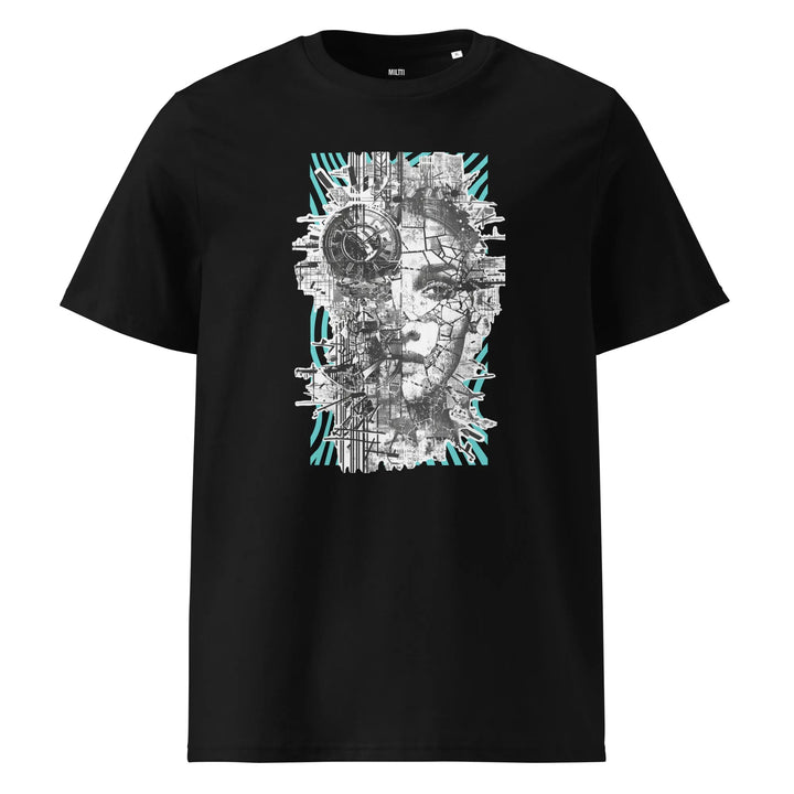 Print 'Digital Diva' Organic Cotton T-shirt Black MILTTI