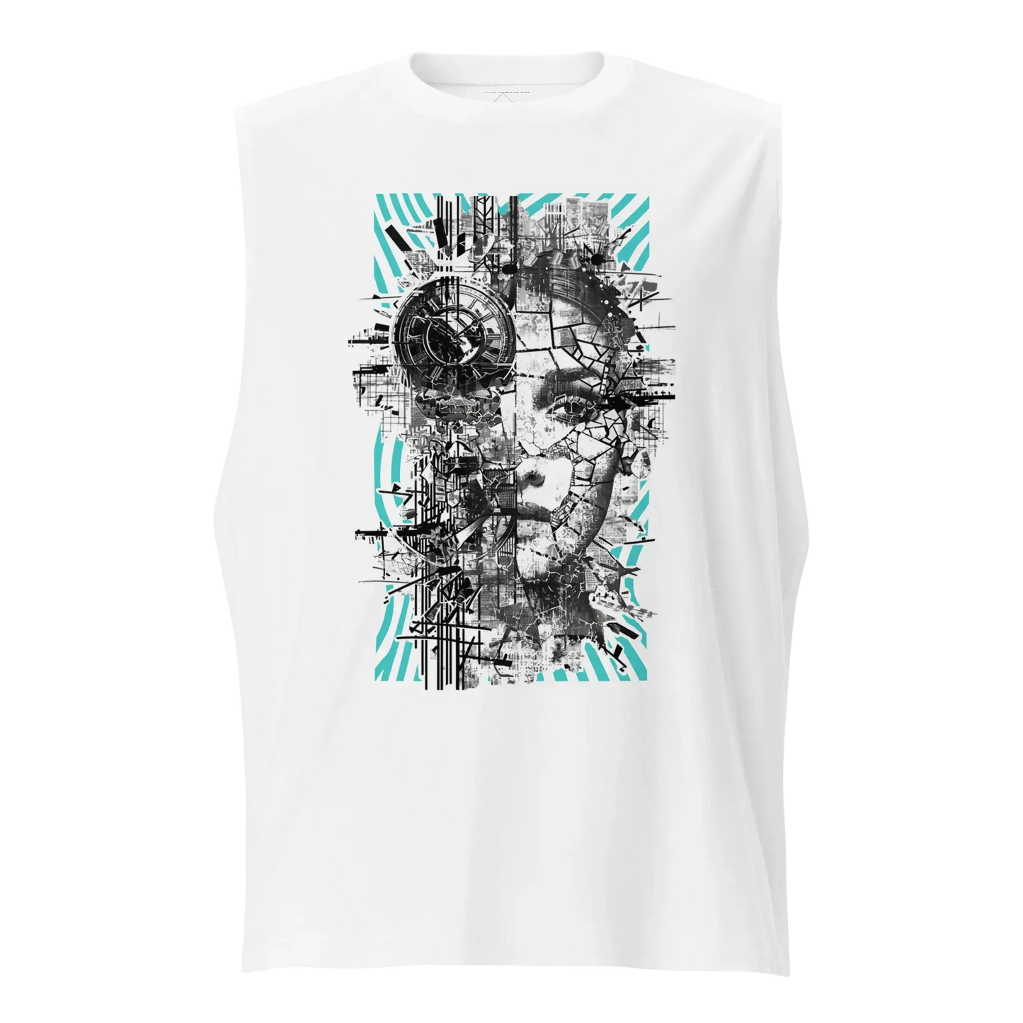 Print 'Digital Diva' Tank Top White MILTTI