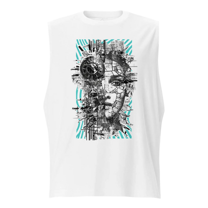 Print 'Digital Diva' Tank Top White MILTTI