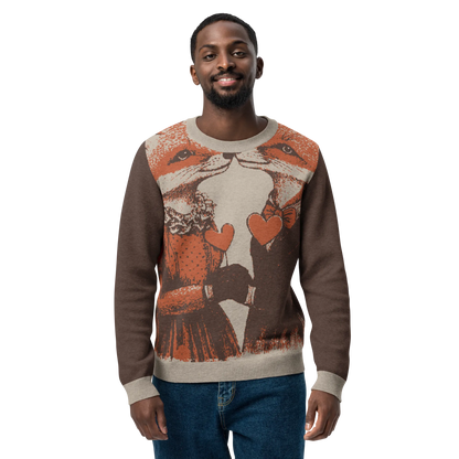 Print 'Fox Couple' Knitted Sweater MILTTI