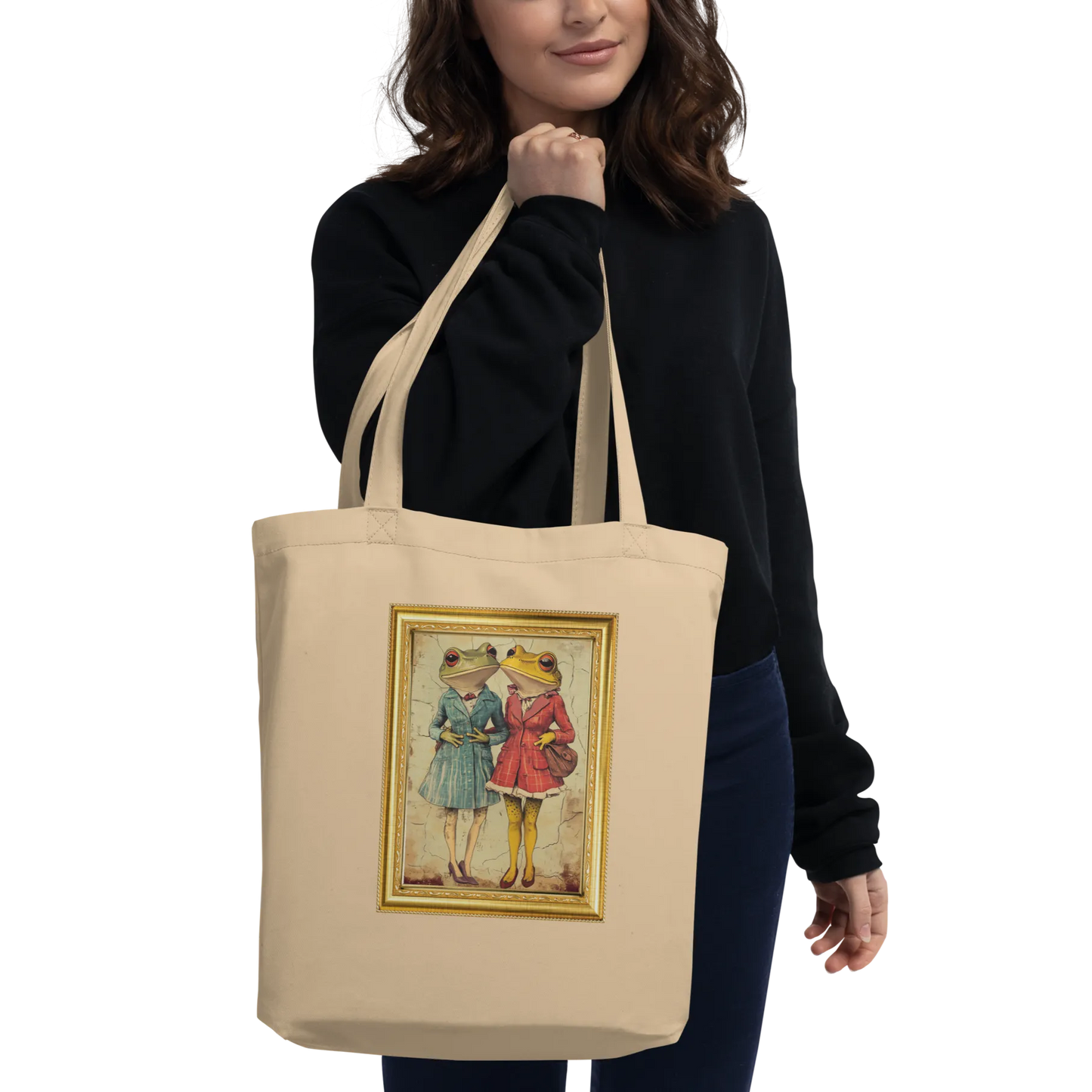 Print 'Frog Couple' Tote Bag MILTTI