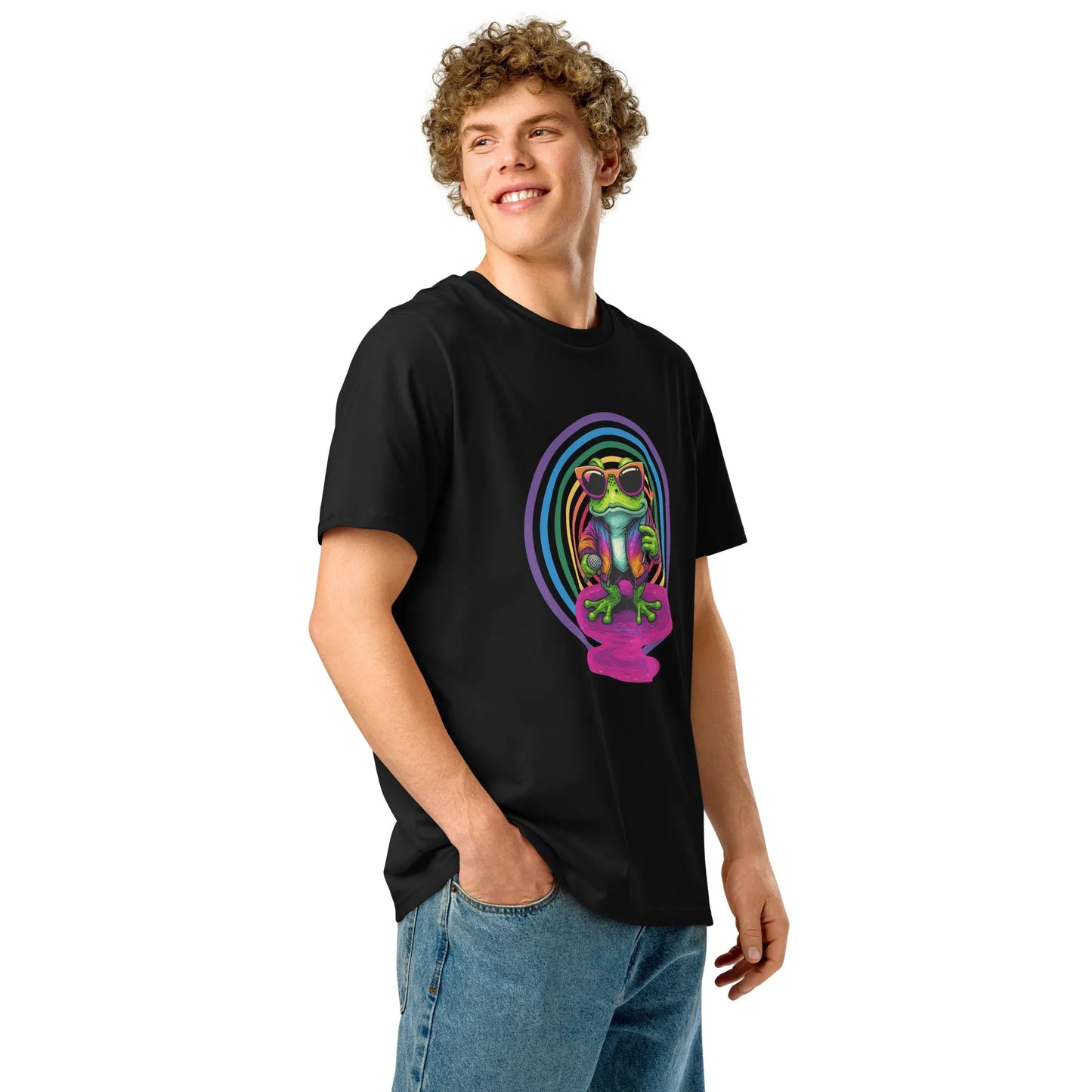 Print 'Frog the Mic' Organic Cotton T-shirt MILTTI