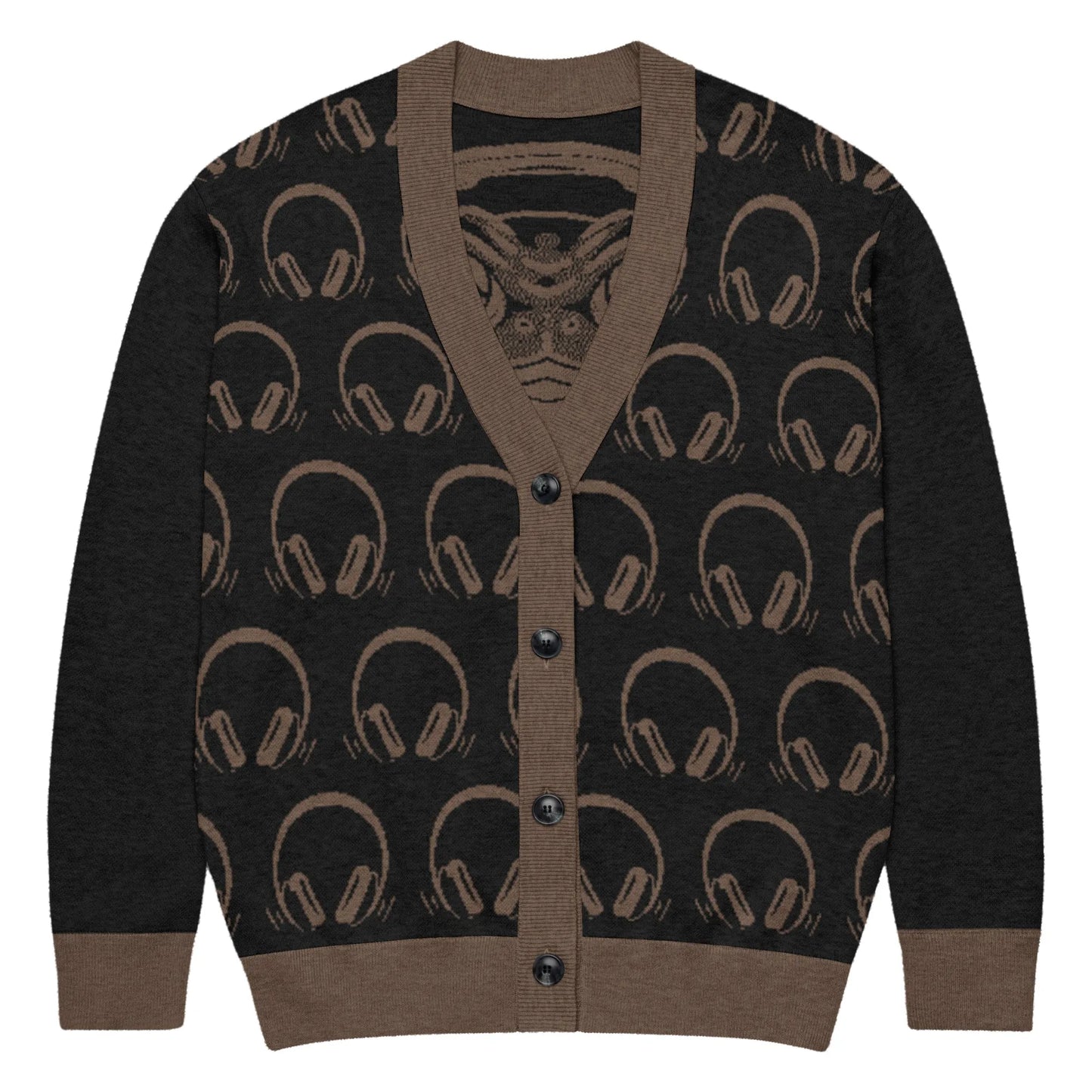 Print 'Frogwaves' Knitted Cardigan XS MILTTI