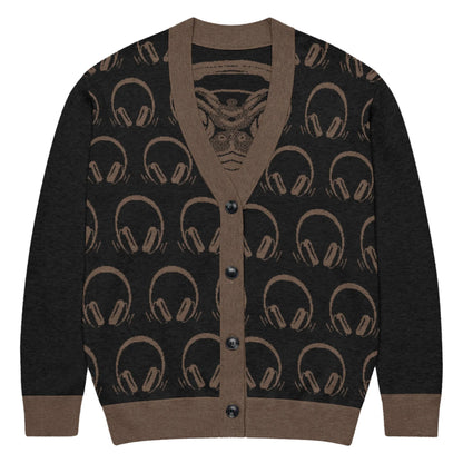 Print 'Frogwaves' Knitted Cardigan XS MILTTI