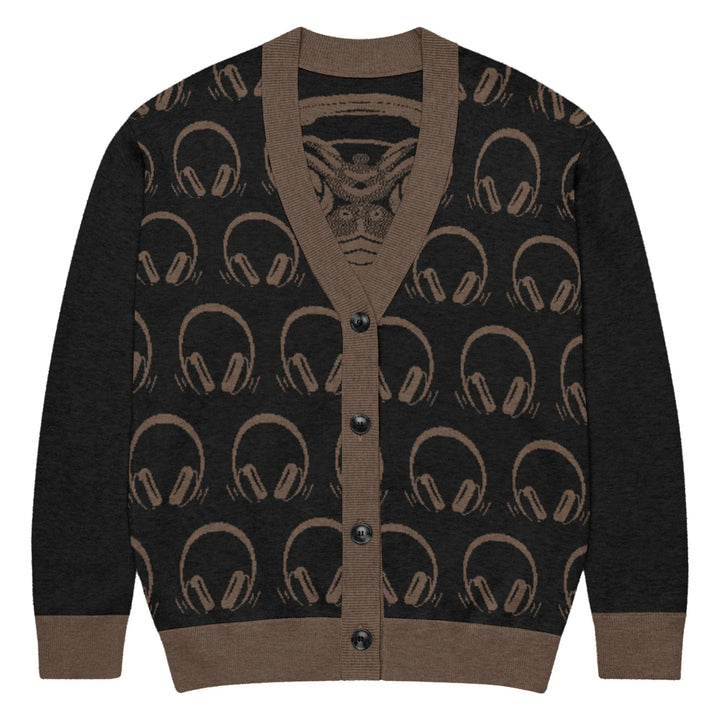 Print 'Frogwaves' Knitted Cardigan XS MILTTI