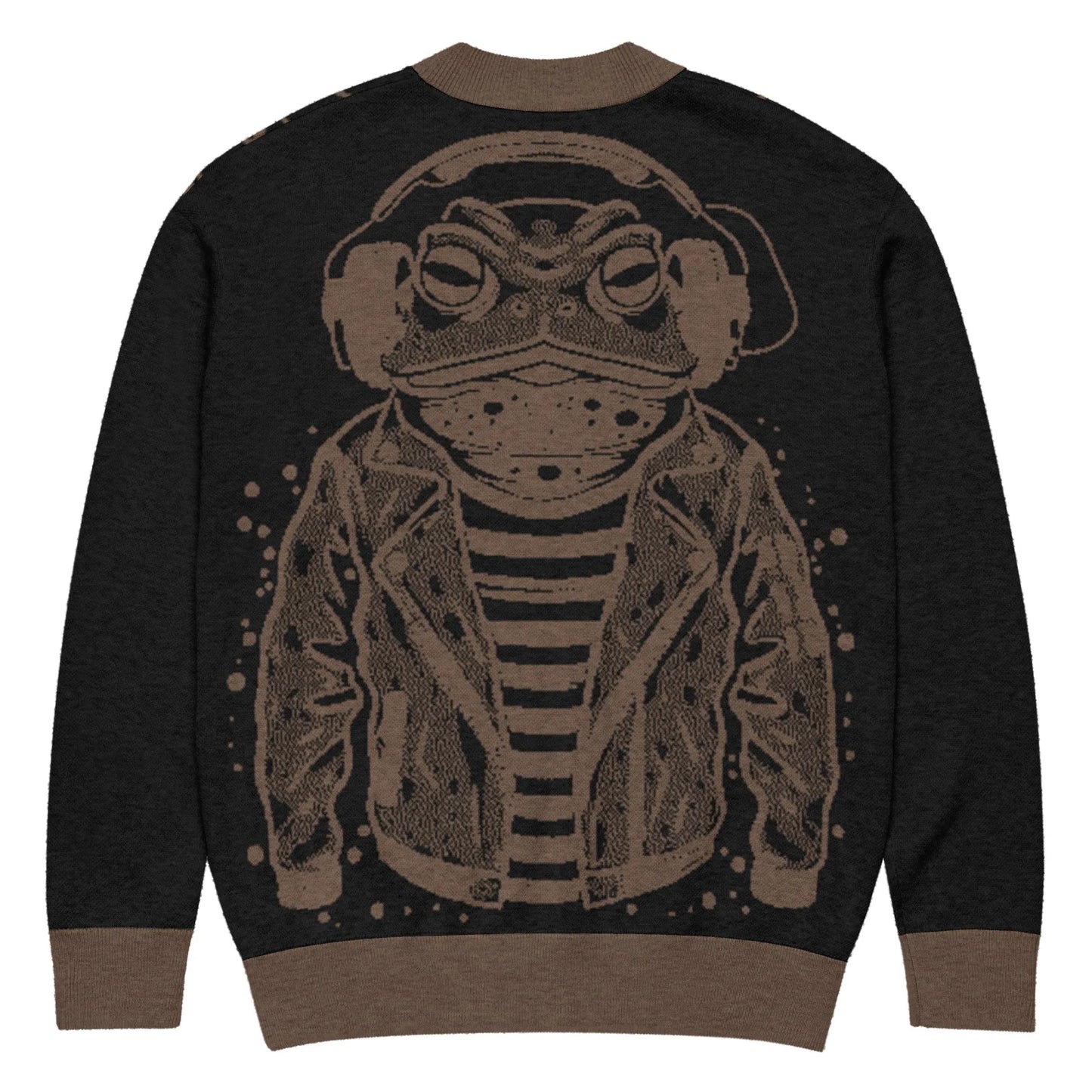 Print 'Frogwaves' Knitted Cardigan MILTTI