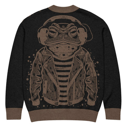 Print 'Frogwaves' Knitted Cardigan MILTTI