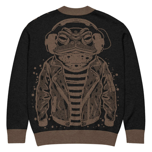 Print 'Frogwaves' Knitted Cardigan MILTTI