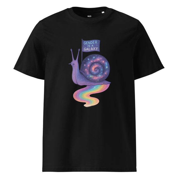 Print 'Galaxy Snail' Organic Cotton T-shirt Black MILTTI