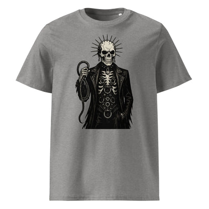 Print 'Gothic Skeleton Couture' Organic T-shirt Heather Grey MILTTI