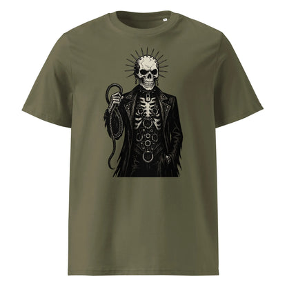 Print 'Gothic Skeleton Couture' Organic T-shirt Khaki MILTTI