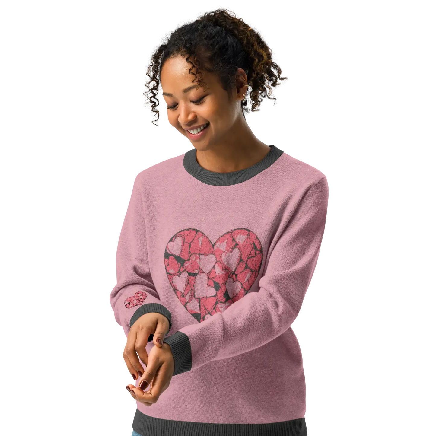 Print 'Hearts' Knitted Sweater MILTTI