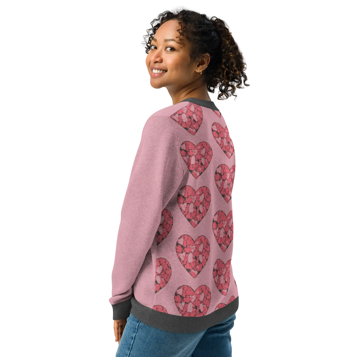 Print 'Hearts' Knitted Sweater MILTTI