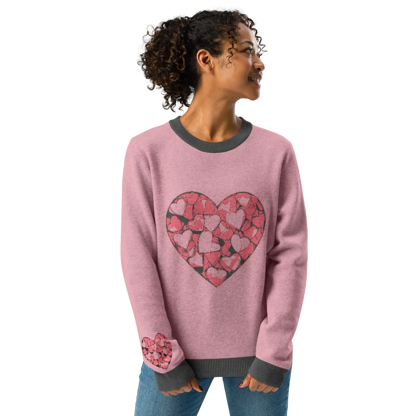 Print 'Hearts' Knitted Sweater MILTTI