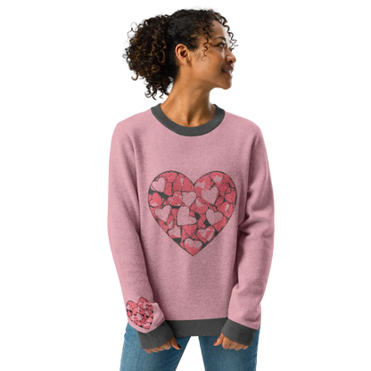 Print 'Hearts' Knitted Sweater MILTTI
