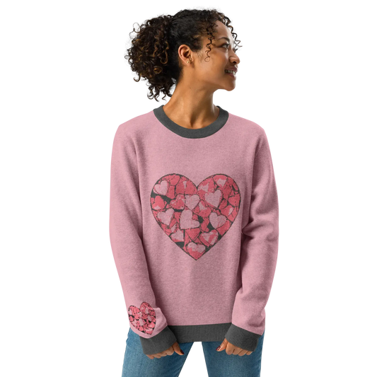 Print 'Hearts' Knitted Sweater MILTTI
