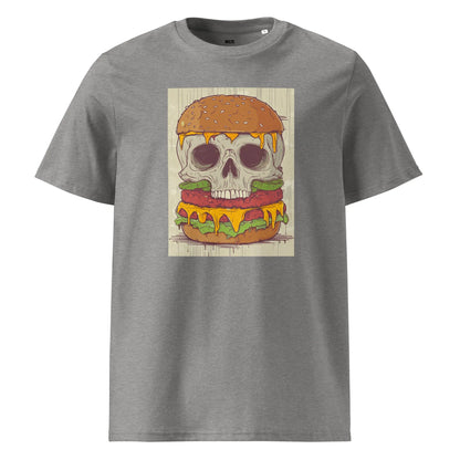 Print 'Last Bite' Organic Ribbed Neck T-shirt Heather Grey MILTTI