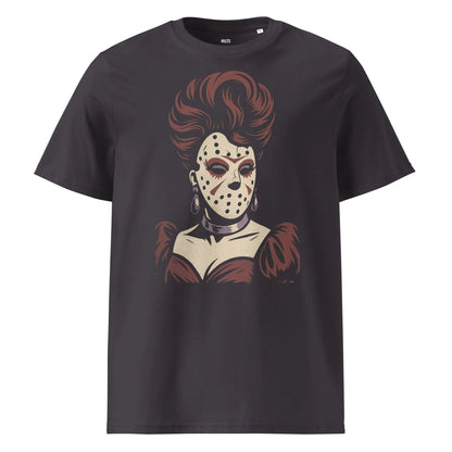 Print 'Hockey Mask Glam' Organic T-shirt Anthracite MILTTI