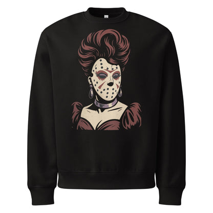 Print 'Hockey Mask Glam' Oversized Sweatshirt Black MILTTI