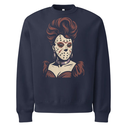Print 'Hockey Mask Glam' Oversized Sweatshirt Navy MILTTI