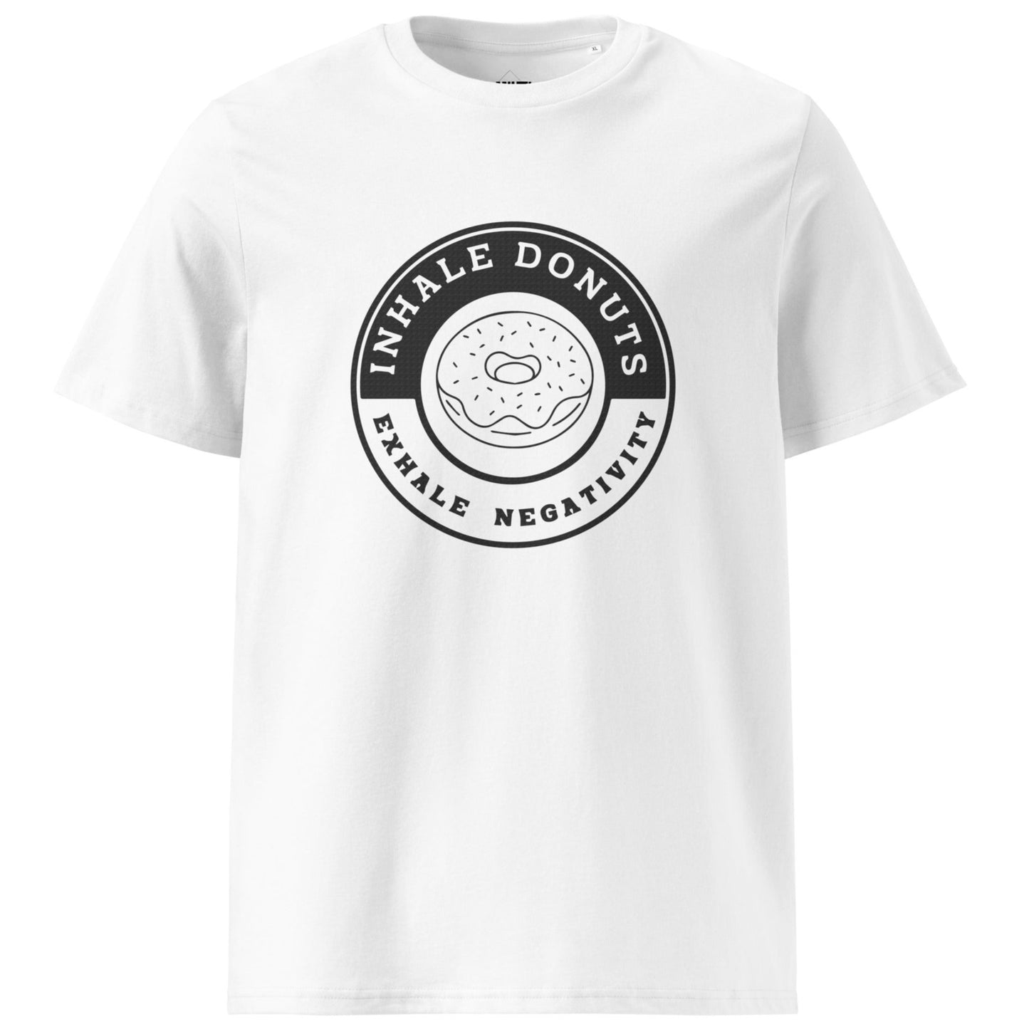 Print 'Inhale Donuts' Organic Cotton T-shirt White MILTTI