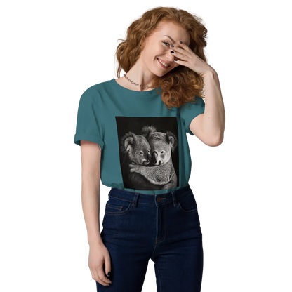 Print 'Koala Couple B&W' Organic Cotton T-shirt MILTTI