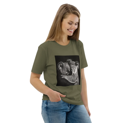 Print 'Koala Couple B&W' Organic Cotton T-shirt MILTTI