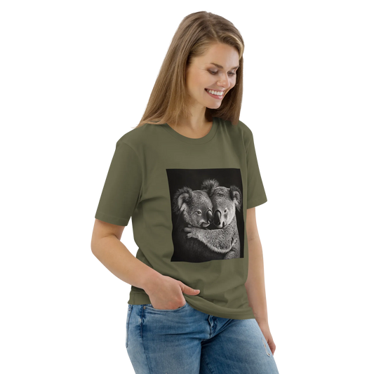 Print 'Koala Couple B&W' Organic Cotton T-shirt MILTTI