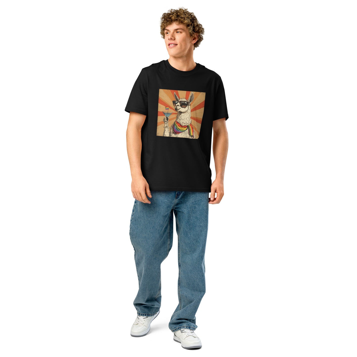 Print 'LLama-rtini' Organic Cotton T-shirt MILTTI