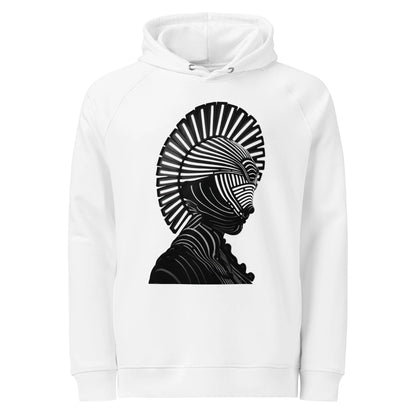 Print 'Luminous Warrior' Organic Hoodie White MILTTI