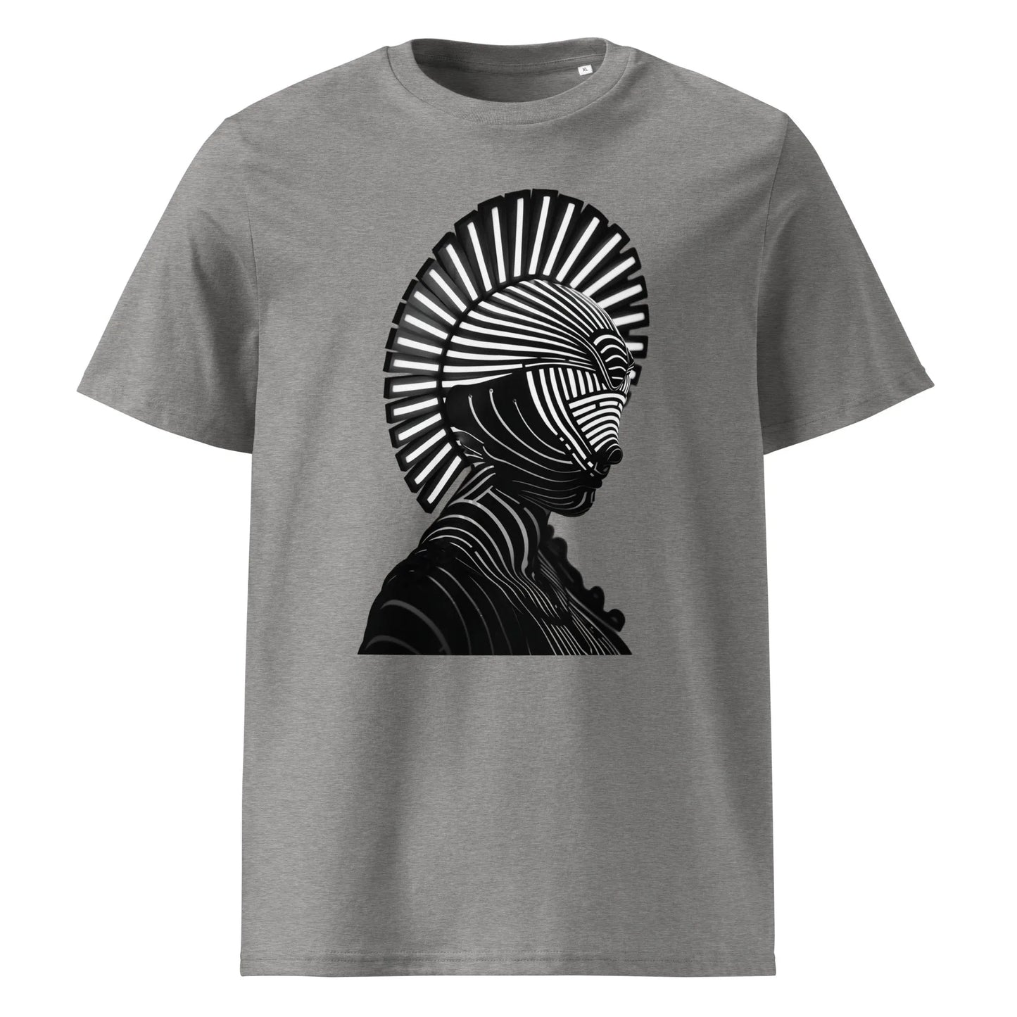 Print 'Luminous Warrior' Organic T-shirt Heather Grey MILTTI