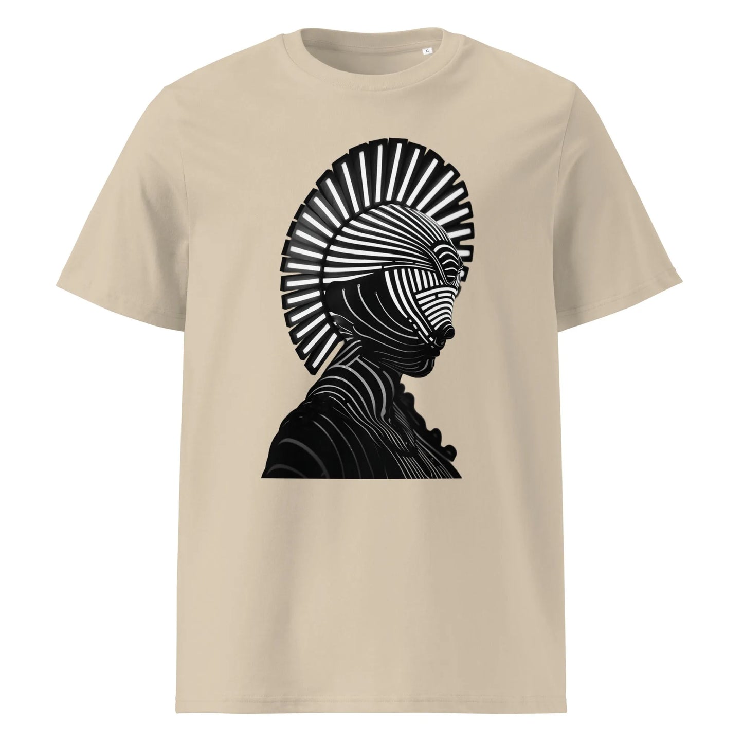 Print 'Luminous Warrior' Organic T-shirt Desert Dust MILTTI