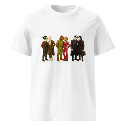 Print 'Monsters in Love' Organic Tee White MILTTI