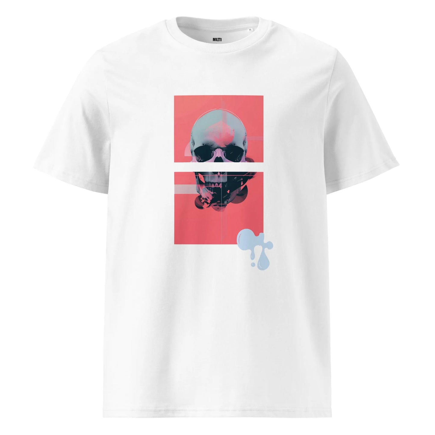 Print 'Neon Afterlife' Organic Cotton T-shirt White MILTTI