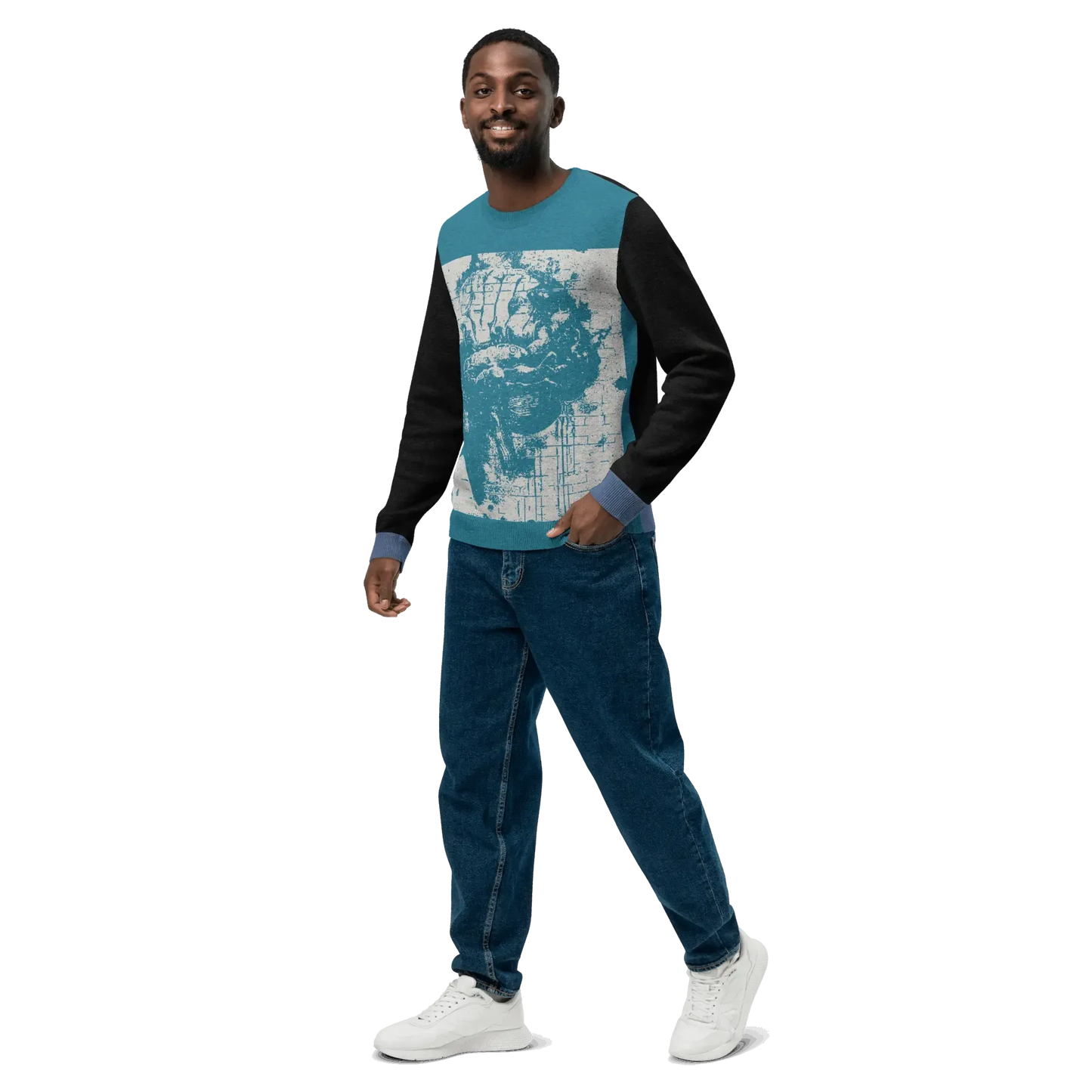 Print 'Neon Mind' Knitted Sweater MILTTI