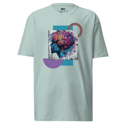 Print 'Neon Mind' Premium Heavyweight Tee Agave MILTTI