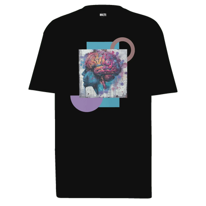 Print 'Neon Mind' Premium Heavyweight Tee Black MILTTI