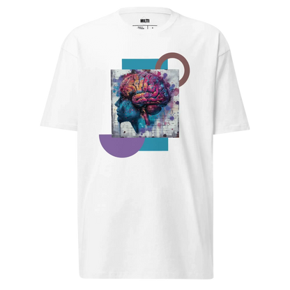 Print 'Neon Mind' Premium Heavyweight Tee White MILTTI