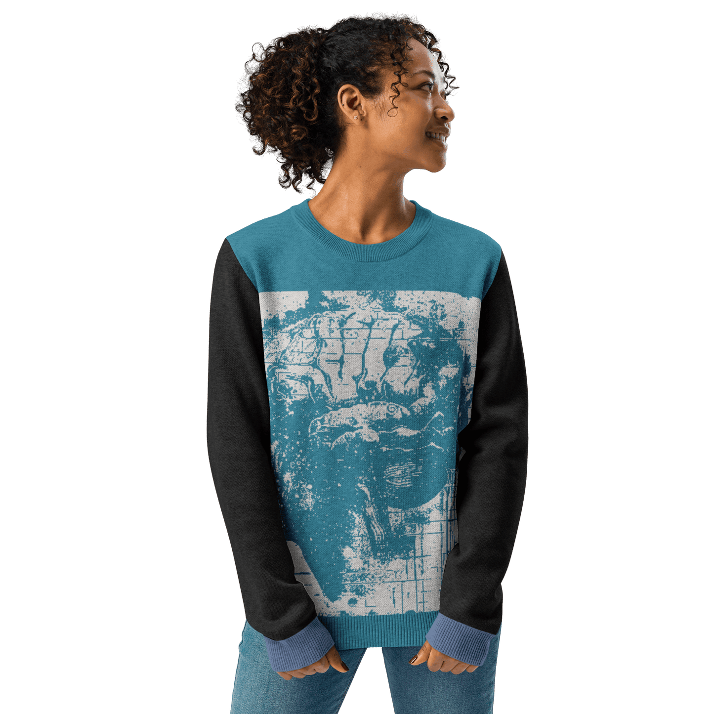 Print 'Neon Mind' Knitted Sweater MILTTI