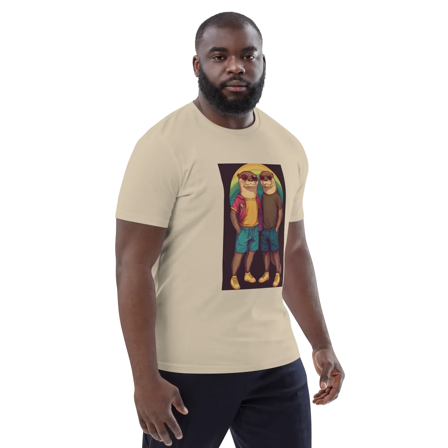 Print 'Otter Couple' Organic Cotton T-shirt MILTTI