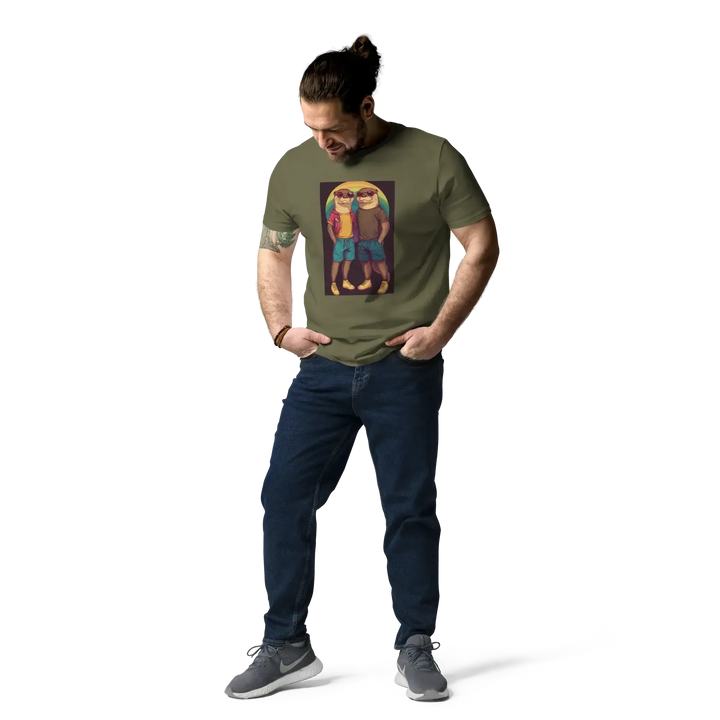 Print 'Otter Couple' Organic Cotton T-shirt MILTTI