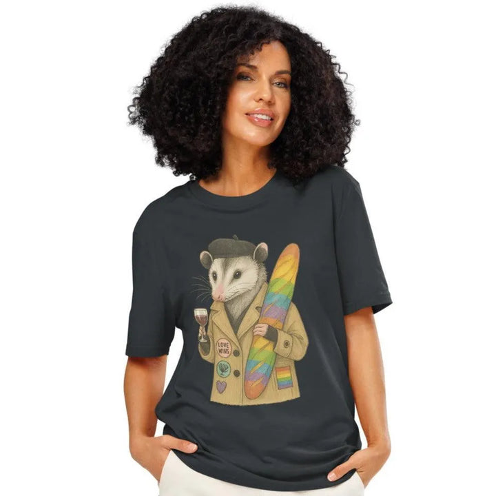 Print 'Parisian Raccoon' Organic T-shirt MILTTI