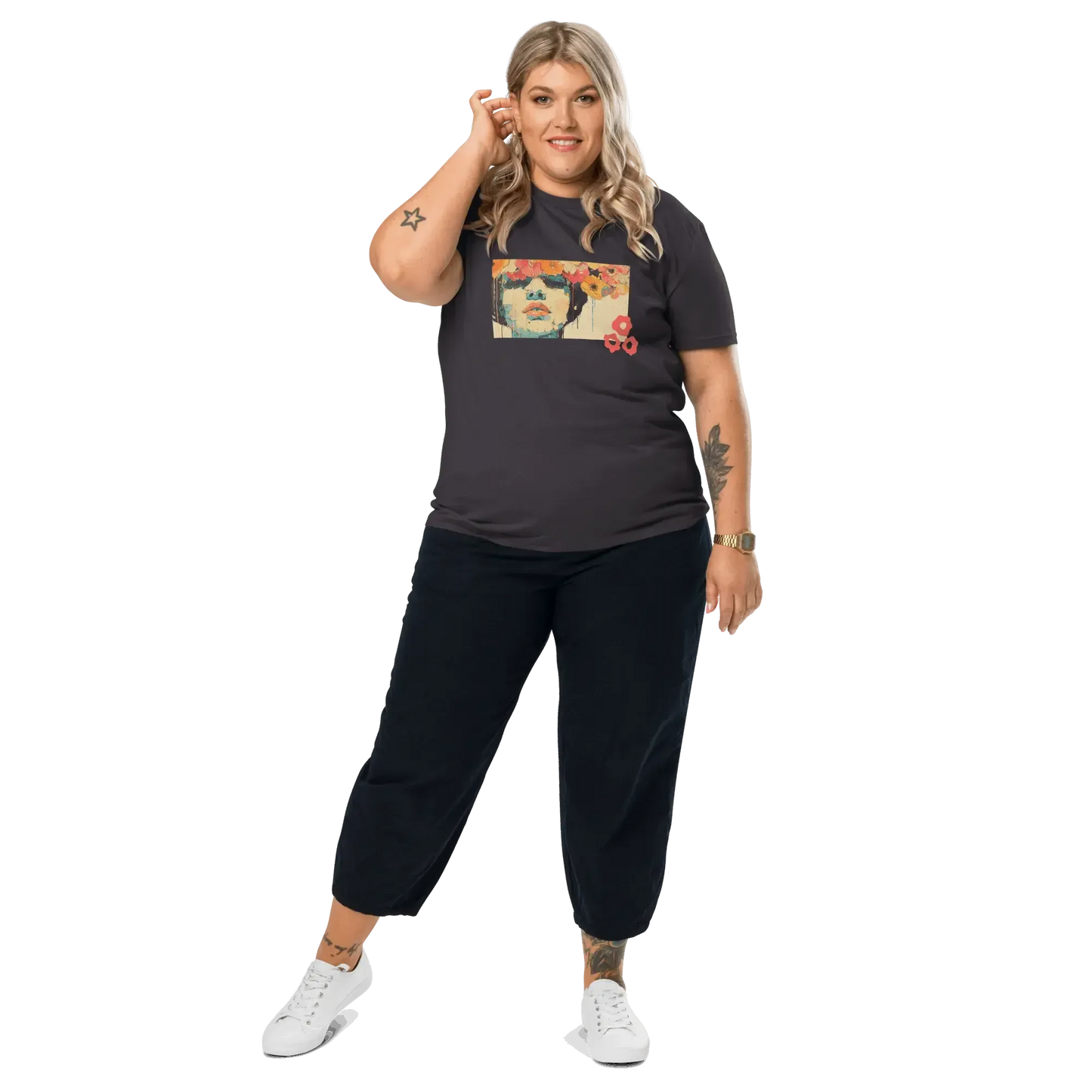 Print 'Petal Thoughts' Organic Cotton T-shirt MILTTI